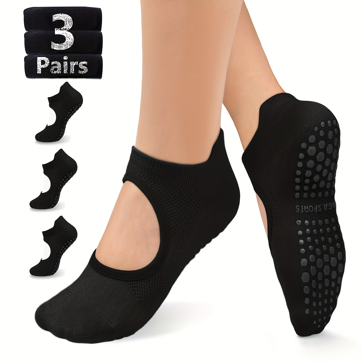 Medias Para Pilates Y Yoga - Calcetines antideslizantes para mujer, medias antideslizantes